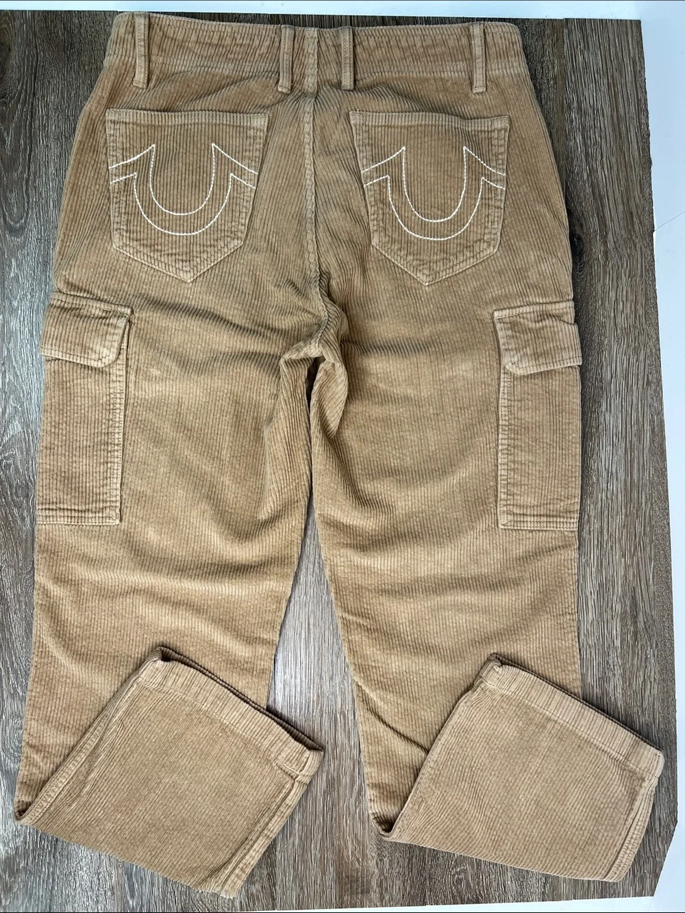 True Religion Corduroy Cargo Pants Tan Beige Men’s Size 30